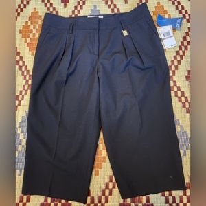 MICHAEL Michael Kors Capri Trousers. Black Sz 12. NWT